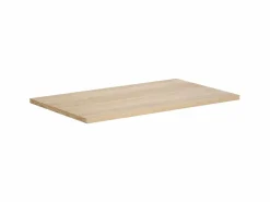 Vente-unique Mueble de baño con lavabo de piedra, 80 cm, MILIPAM Color natural claro
