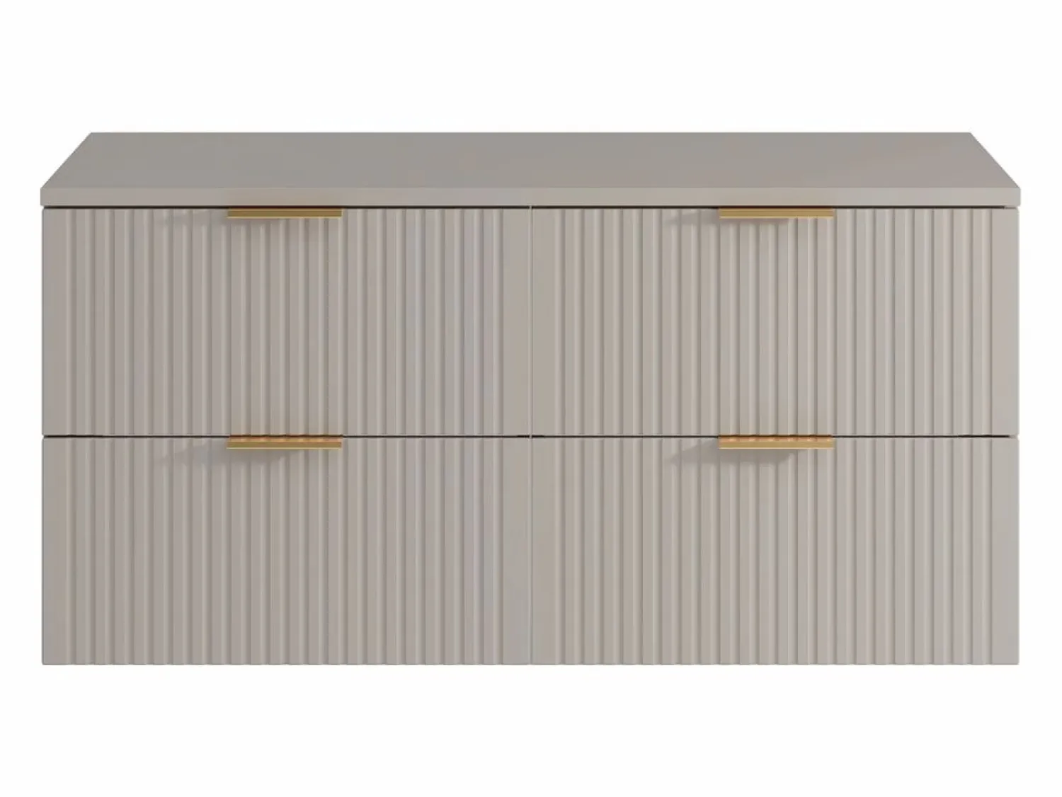 Online Vente-unique Mueble de baño con lavabo sobre encimera, , 120 cm de ancho, ZEVARA Beige