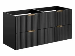 Vente-unique Mueble de baño con lavabo encastrado y columna, , An120 cm, ZEVARA