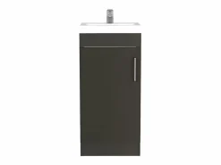 TuHome Mueble de Baño con Lavabo Madrid, con armario de almacenamiento 83CM A X 33CM P X 40CM L Wengue