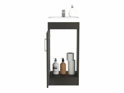 TuHome Mueble de Baño con Lavabo Madrid, con armario de almacenamiento 83CM A X 33CM P X 40CM L Wengue
