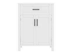 ModernLuxe Mueble de baño con patas - con lavabo de cerámica - 2 puertas - (grifo no incluido)