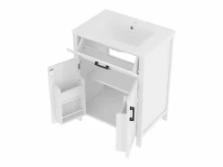 ModernLuxe Mueble de baño con patas - con lavabo de cerámica - 2 puertas - (grifo no incluido)