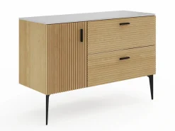 Best Mueble de baño con pies con lavabo de apoyo redondo y columna - 120 cm - SARONE Conjunto De Baño