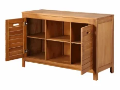 Vente-unique Mueble de baño de madera de acacia - Mueble de baño - 130 cm - PULUKAN