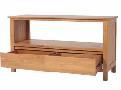 Vente-unique Mueble de baño de teca con doble lavabo - Medidas 135 x 55 cm - KETAPANG