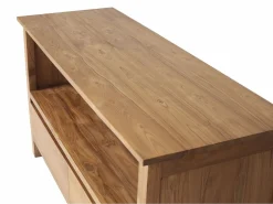 Vente-unique Mueble de baño de teca con doble lavabo - Medidas 135 x 55 cm - KETAPANG