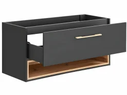 Vente-unique Mueble de baño doble lavabo suspendido con armario de toilette, 120 cm, YANGRA