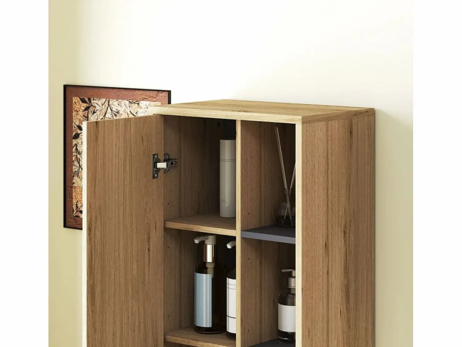Best Mueble de baño Elna 2 puertas natural 141,5x40x24 cm Mueble De Aseo