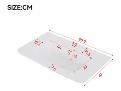 Online Mueble de baño empotrado - 80,5x47,5x51 cm - con lavabo de cerámica - 4 cajones - con LED - Mueble De Baño Simple