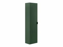 Vente-unique Mueble de baño estriado con lavabo de encastre y columna, mate, 80 cm, ZEVINI