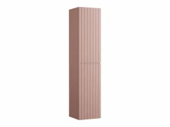 Sale Mueble de baño estriado rosa con lavabo de empotrar y columna, 100 cm, SATARA Conjunto De Baño