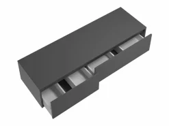 Discount Vente-unique Mueble de baño flotante bajo lavabo de baño, color , Ancho 150 x A32 cm, ISAURE Gris antracita