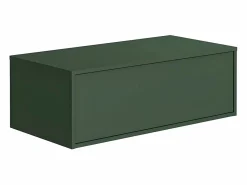 Online Vente-unique Mueble de baño flotante con lavabo, verde y natural claro, 2 cajones, TEANA Verde / Color natural claro