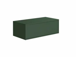 Vente-unique Mueble de baño flotante con lavabo, mate, 2 cajones, 94 cm, TEANA