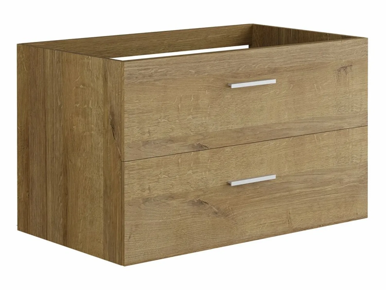 New Mueble de baño flotante con lavabo y columna natural clara, 80 cm, KAYLA Conjunto De Baño