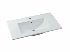 Discount Vente-unique Mueble de baño flotante con lavabo, natural claro, 80 cm, KAYLA Color natural claro