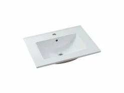 Vente-unique Mueble de baño flotante con lavabo y columna, , KAYLA