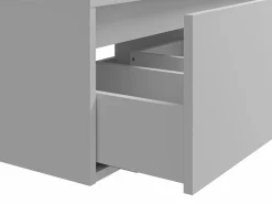 Vente-unique Mueble de baño flotante doble lavabo, color , Ancho 150 x A32 cm, ISAURE
