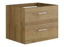 Vente-unique Mueble de baño flotante natural claro - 60 cm - KAYLA