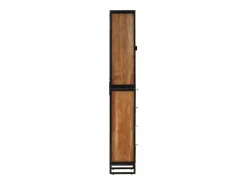 Discount vidaxl Mueble de baño hierro y madera maciza de acacia 40x27x190 cm Color natural claro