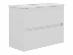 Venprodin Mueble de baño Lhotse con lavabo y espejo 80 cm Blanco