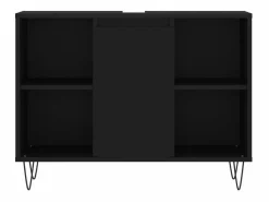 Mueble de baño madera de ingeniería 80x33x60 cm ES314010 Negro