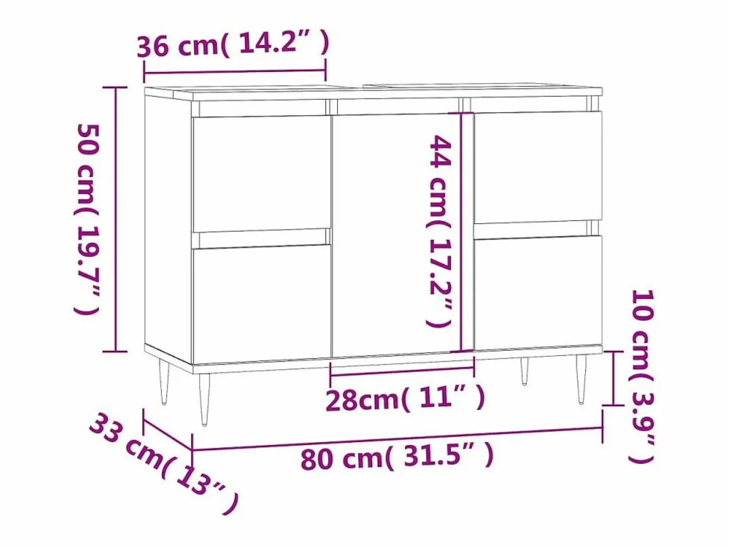 Sale Mueble de baño madera de ingeniería 80x33x60 cm Estantería Sobre Inodoro
