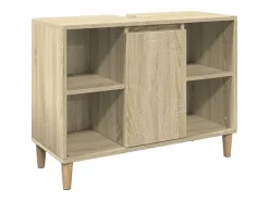 Outlet vidaxl Mueble de baño madera de ingeniería roble Sonoma 80x33x60 cm Color natural claro