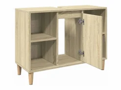 Outlet vidaxl Mueble de baño madera de ingeniería roble Sonoma 80x33x60 cm Color natural claro