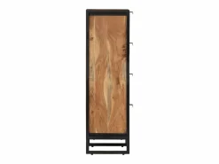vidaxl Mueble de baño madera maciza de acacia y hierro 40x30x100 cm