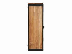 vidaxl Mueble de baño madera maciza de acacia y hierro 40x30x90 cm
