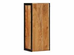vidaxl Mueble de baño madera maciza de acacia y hierro 40x30x90 cm