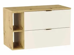 Mueble de baño mural para lavabo WENA, frentes lisos, Orio, 100x60x47 cm, Cachemira/Roble artesano