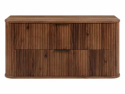 Outlet Mueble de baño para lavabo suspendido, roble nogal, 100 x 51,7 x 41,5 cm Marru00f3n