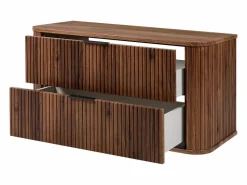 Outlet Mueble de baño para lavabo suspendido, roble nogal, 100 x 51,7 x 41,5 cm Marru00f3n