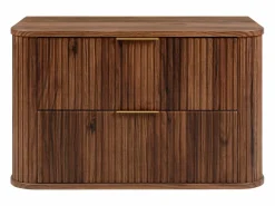 Online Mueble de baño para lavabo suspendido, roble nogal, 80,4 x 51,7 x 41,5 cm Mueble De Pared Para Baño
