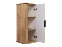 Online Mueble de baño, Roble Craft, tirador negro, 79 x 35,5 x 31,5 cm Mueble De Pared Para Baño