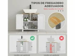 Basic Mueble de baño Rojal Kleankin 2 puertas /natural 60x60x30 cm