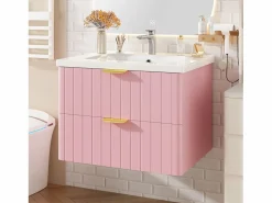 ModernLuxe Mueble de baño suspendido - con lavabo de cerámica - con 2 cajones - ​ (grifo no incluido)