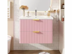 ModernLuxe Mueble de baño suspendido - con lavabo de cerámica - con 2 cajones - ​ (grifo no incluido)