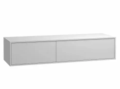 Outlet Vente-unique Mueble de baño suspendido, , An. 150 x Al. 32 cm, ISAURE Blanco