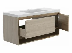 Vente-unique Mueble de baño suspendido con lavabo, 120 cm, PUJUKA
