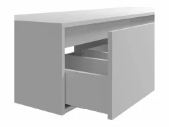 Outlet Vente-unique Mueble de baño suspendido doble lavabo redondo, color , L150 x H32 cm, ISAURE Blanco