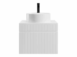 New Mueble de baño suspendido con lavabo redondo para instalar, 60 cm, SATARA Mueble De Baño Simple