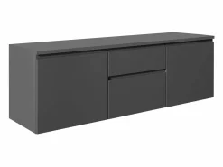 Vente-unique Mueble de baño suspendido con lavabo doble, , 150 cm de ancho, JIMENA