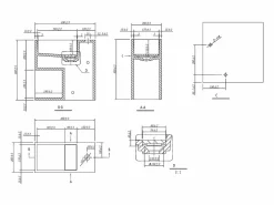Sale Shower & Design Mueble de baño suspendido de solid surface con estante 40 cm - PUMORI Blanco
