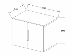 Vente-unique Mueble de baño suspendido de teca con lavabo - 80 cm - SAWAN