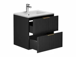 Online Mueble de baño suspendido con lavabo encastrado de 60 cm, color , ZEVARA Mueble De Baño Simple