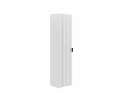 Online Vente-unique Mueble de baño suspendido estriado, lavabo encastrado, columna, , 60 cm, ZEVINI Blanco